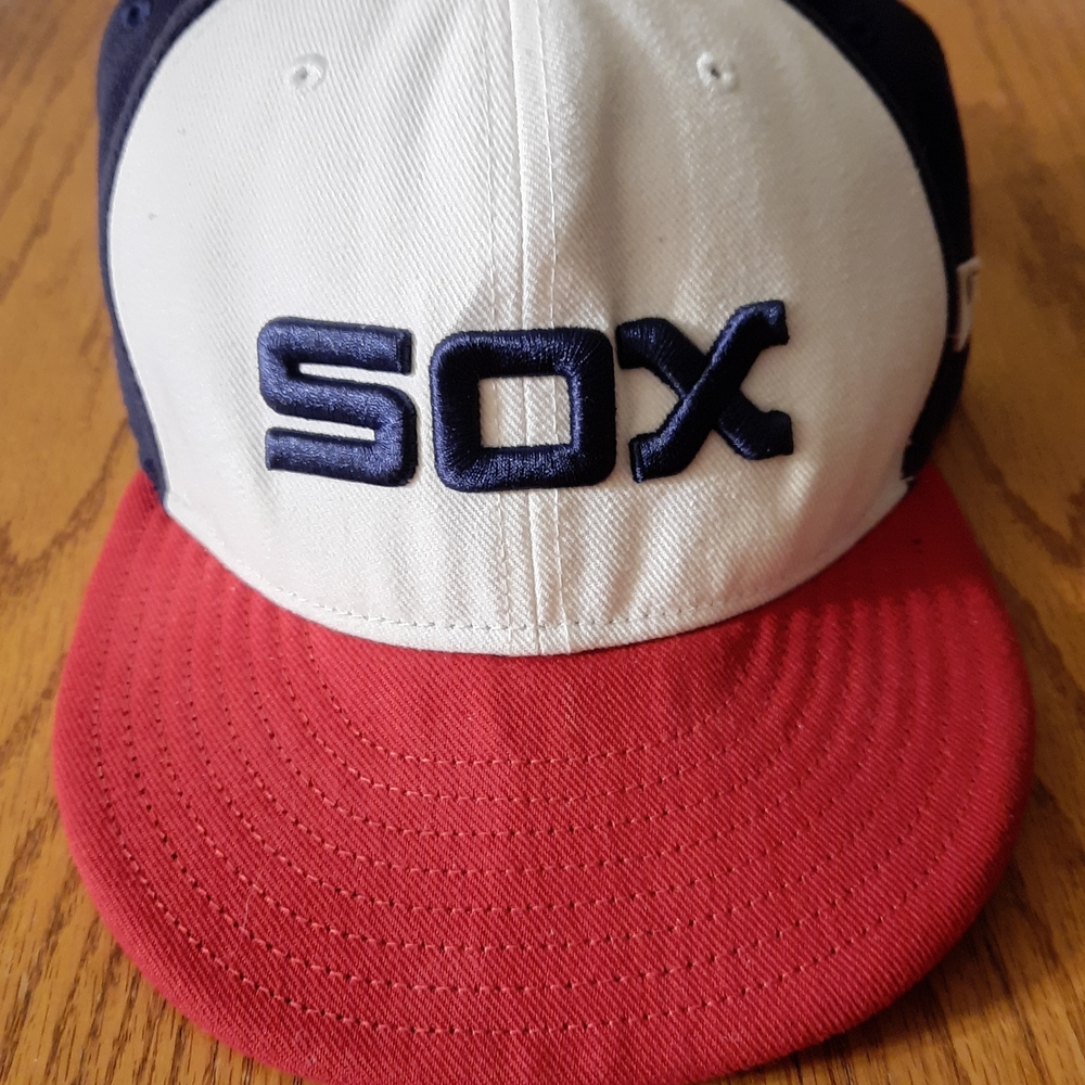 VTG New Era 59Fifty Chicago White Sox 80’s Retro Fitted Baseball Cap Size 7 1/8
